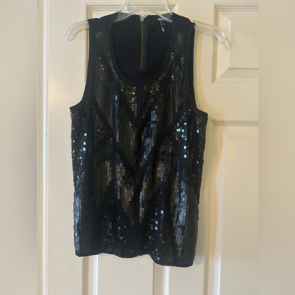 BUFFALO by David Bitton black sequin top large